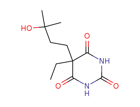 Molecular Structure of 1421-07-4 (5-Ethyl-5-(3-hydroxy-3-methylbutyl)barbituric acid)