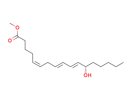 Molecular Structure of 79171-56-5 ((5Z,8E,10E,12S)-12-hydroxy-5,8,10-heptadecatrienoic acid methyl ester)
