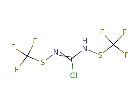 Molecular Structure of 36668-60-7 (N,N'-bis(trifluoromethylmercapto)-chloroformamidine)