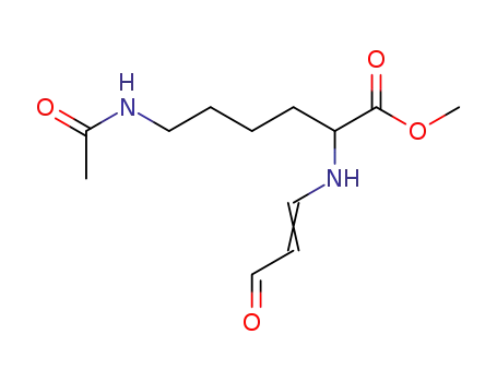 Molecular Structure of 77714-30-8 (6-Acetylamino-2-((E)-3-oxo-propenylamino)-hexanoic acid methyl ester)