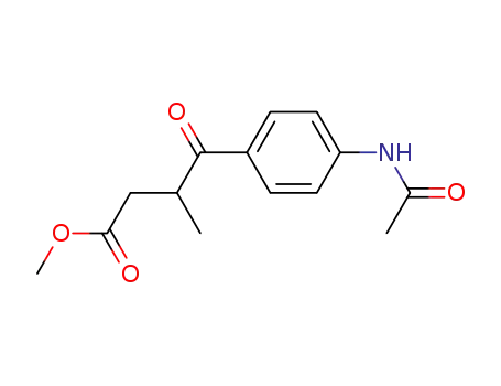 Molecular Structure of 120757-17-7 (methyl 3-(4-acetaminobenzoyl)butyrate)