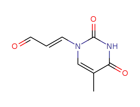 Molecular Structure of 79251-82-4 (trans-1-(3-Oxoprop-1-enyl)thymine)