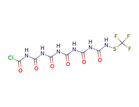 Molecular Structure of 6417-75-0 (14,14,14-Trifluor-13-thia-2,4,6,8,10,12-hexaaza-tetradecan-pentaon-(3,5,7,9,11)-saeurechlorid)
