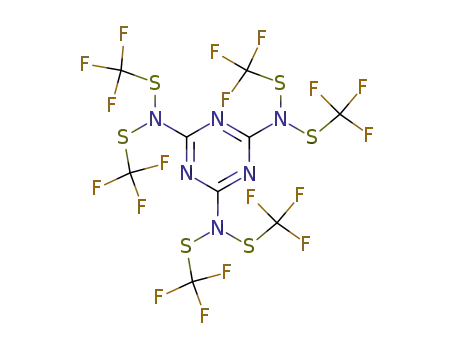 Molecular Structure of 36757-19-4 (hexakis(trifluoromethylmercapto)melamine)