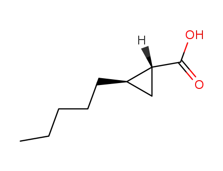 Molecular Structure of 58650-45-6 (cis-2-pentylcyclopropanecarboxylic acid)