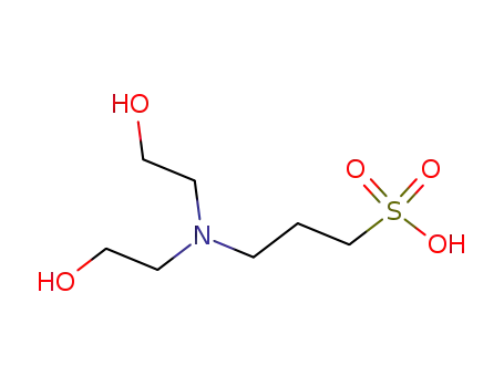 Molecular Structure of 58431-91-7 (3-[bis(2-hydroxyethyl)amino]propanesulphonic acid)