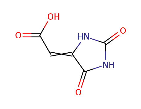 Molecular Structure of 5427-28-1 ((2,5-dioxoimidazolidin-4-ylidene)acetic acid)