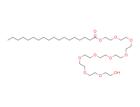 Molecular Structure of 5349-52-0 (26-hydroxy-3,6,9,12,15,18,21,24-octaoxahexacos-1-yl stearate)