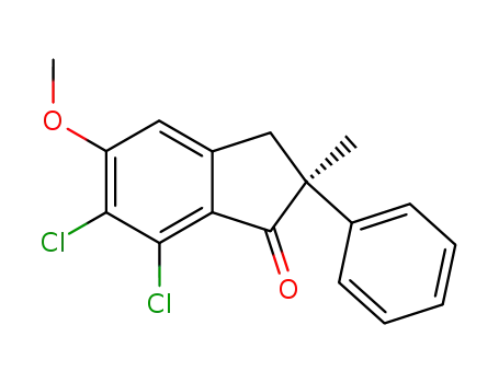 (S)-(+)-6,7-dichloro-5-methoxy-2-methyl-2-phenyl-1-indanone