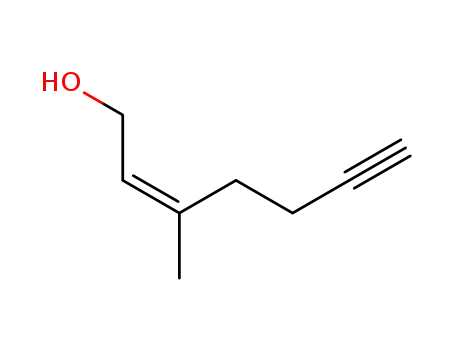 Molecular Structure of 106131-39-9 (2-Hepten-6-yn-1-ol, 3-methyl-, (Z)-)