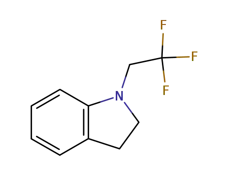 Molecular Structure of 54813-79-5 (1H-Indole, 2,3-dihydro-1-(2,2,2-trifluoroethyl)-)