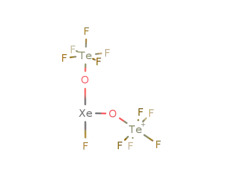 Molecular Structure of 142533-91-3 (FXe(OTeF<sub>5</sub>)2<sup>(1+)</sup>)