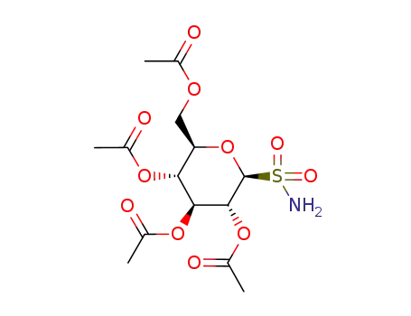 Molecular Structure of 1138026-28-4 (2,3,4,6-tetra-O-acetyl-β-D-glucopyranosyl-1-C-sulfonamide)