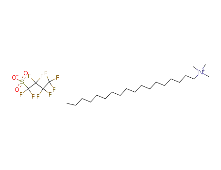 Molecular Structure of 25628-14-2 (N,N,N,-trimethyloctadecyl ammonium nonafluorobutanesulfonate)