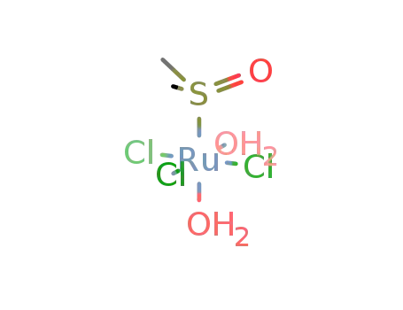 Molecular Structure of 131759-93-8 (mer,cis-{RuCl<sub>3</sub>(2O)2(DMSO)})