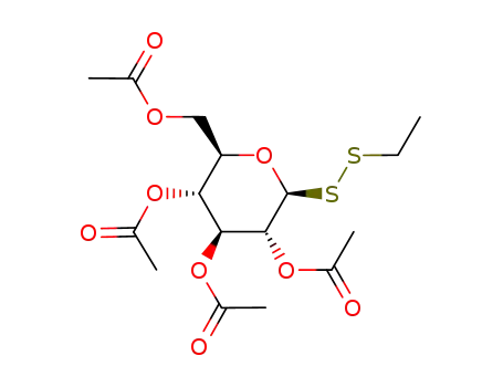 Molecular Structure of 231607-35-5 (ethyl 2,3,4,6-tetra-O-acetyl-β-D-glucopyranosyl disulfide)