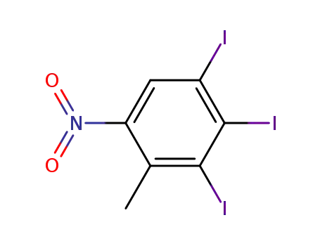 Molecular Structure of 5411-52-9 (1,2,3-triiodo-4-methyl-5-nitrobenzene)