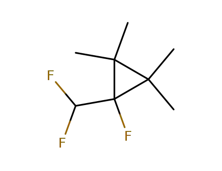 Molecular Structure of 17216-38-5 (1-fluoro-1-difluoromethyl-2,2,3,3-tetramethylcyclopropane)