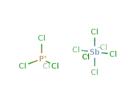 Molecular Structure of 18460-56-5 ({PCl<sub>4</sub>}<sup>(1+)</sup>*{SbCl<sub>6</sub>}<sup>(1-)</sup>={PCl<sub>4</sub>}{SbCl<sub>6</sub>})