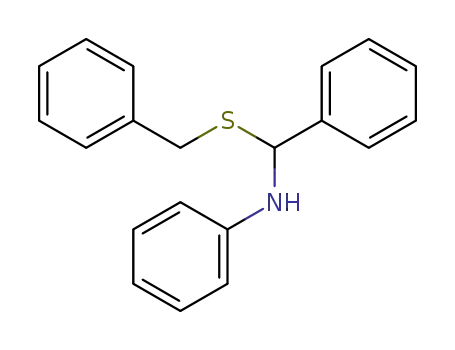 Molecular Structure of 88828-27-7 (Benzenemethanamine, N-phenyl-a-[(phenylmethyl)thio]-)