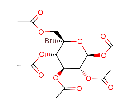 Molecular Structure of 69534-61-8 (1,2,3,4,6-Penta-O-acetyl-5-bromo-β-D-glucopyranose)