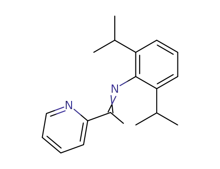 Molecular Structure of 219325-26-5 (Benzenamine, 2,6-bis(1-methylethyl)-N-[1-(2-pyridinyl)ethylidene]-)