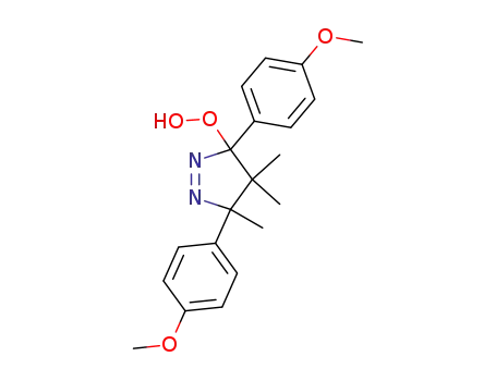 Molecular Structure of 112450-12-1 (Hydroperoxide,
4,5-dihydro-3,5-bis(4-methoxyphenyl)-4,4,5-trimethyl-3H-pyrazol-3-yl)