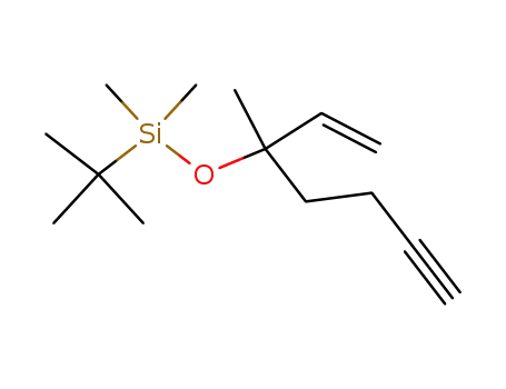 Molecular Structure of 106131-33-3 (Silane, (1,1-dimethylethyl)[(1-ethenyl-1-methyl-4-pentynyl)oxy]dimethyl-)