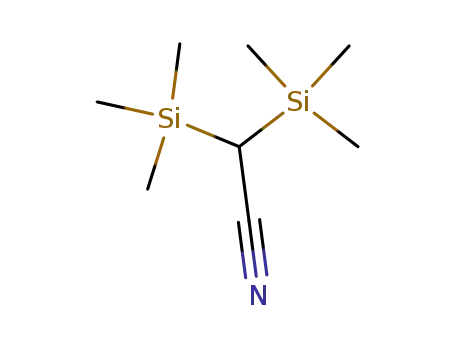 Molecular Structure of 18881-60-2 (bis-trimethylsilanyl-acetonitrile)