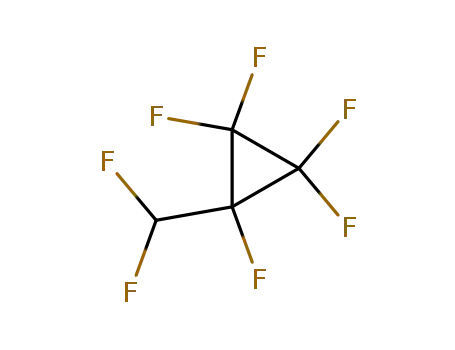 Molecular Structure of 379-14-6 (1,2,2,3,3-pentafluoro-1-difluoromethylcyclopropane)