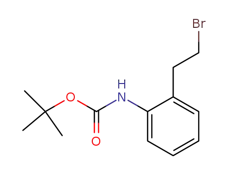 Molecular Structure of 518285-17-1 (tert-Butyl 2-(2-bromoethyl)phenylcarbamate)