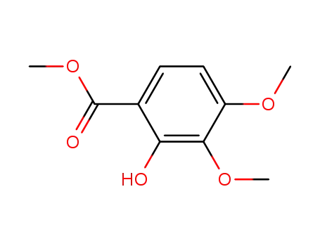 Molecular Structure of 6395-23-9 (methyl 2-hydroxy-3,4-dimethoxy-benzoate)