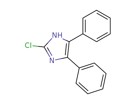 Molecular Structure of 49855-38-1 (2-chloro-4,5-diphenyl-1<i>H</i>-imidazole)