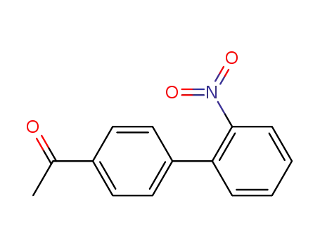 Molecular Structure of 5730-96-1 (1-(2'-nitro[1,1'-biphenyl]-4-yl)ethan-1-one)