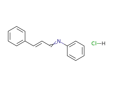 Molecular Structure of 118714-23-1 (Benzenamine, N-[(2E)-3-phenyl-2-propenylidene]-, hydrochloride)