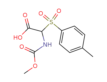Molecular Structure of 41141-95-1 ([(methoxycarbonyl)amino][(4-methylphenyl)sulphonyl]acetic acid)