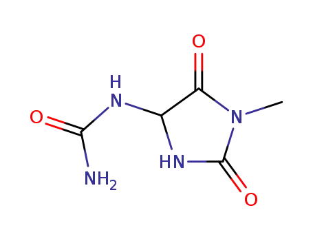 Molecular Structure of 22494-77-5 (3-methyl-5-ureidohydantoin)