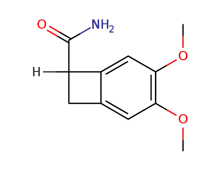 Molecular Structure of 55171-70-5 (3,4-Dimethoxy-bicyclo[4.2.0]octa-1,3,5-triene-7-carboxylic acid amide)