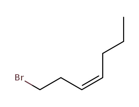 Molecular Structure of 94088-35-4 ((Z)-1-bromohept-3-ene)