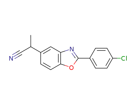 2-(4-Chlorophenyl)-alpha-methyl-5-benzoxazoleacetonitrile