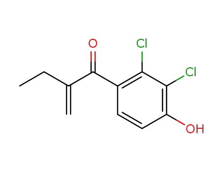 Molecular Structure of 4115-00-8 (2,3-dichloro-4-(2-methylenebutyryl)-phenol)