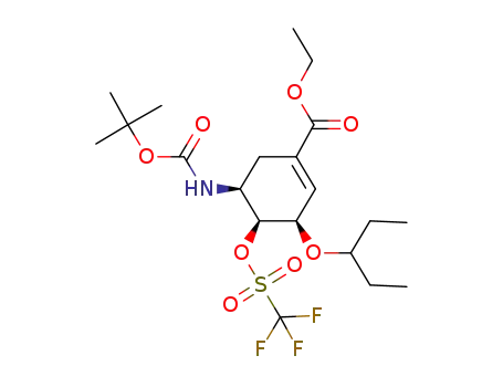 (3R,4S,5S)-5-tert-butoxycarbonylamino-3-(1-ethylpropoxy)-4-trifluoromethanesulfonyloxycyclohex-1-enecarboxylic acid ethyl ester