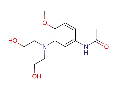 Molecular Structure of 24530-67-4 (4-Acetylamino-2-(bis(2-hydroxyethyl)amino)anisole)