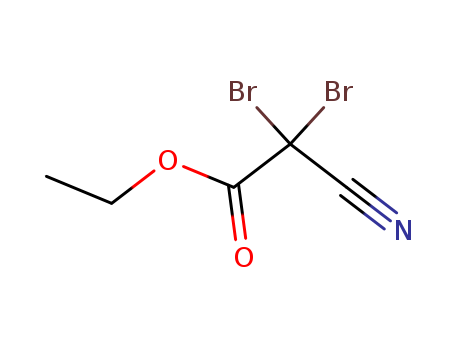 Molecular Structure of 13280-85-8 (Acetic acid, dibromocyano-, ethyl ester)
