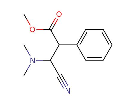 Molecular Structure of 127218-69-3 (3-cyano-3-dimethylamino-2-phenylpropionic acid methyl ester)