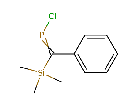 Molecular Structure of 74483-17-3 (1-Phosphaethylene, 1-chloro-2-phenyl-2-(trimethylsilyl)-)
