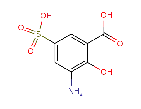 Molecular Structure of 6201-86-1 (3-AMINO-5-SULFOSALICYLIC ACID)