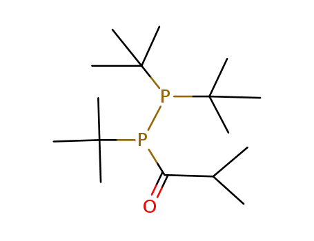Molecular Structure of 131551-72-9 (2-Methyl-1-(1,2,2-tri-tert-butyl-diphosphanyl)-propan-1-one)