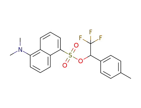 Molecular Structure of 1415743-27-9 (5-dimethylaminonaphthalene-1-sulfonic acid 2,2,2-trifluoro-1-p-tolyl-ethyl ester)