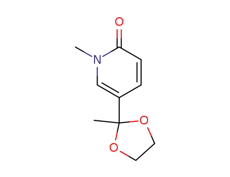 Molecular Structure of 162330-26-9 (1,2-dihydro-5-<(ethylenedioxy)-ethyl>-1-methyl-2(1H)-pyridone)